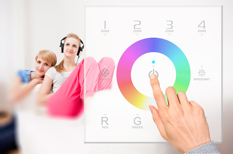 AC100~240V 4 zones Touch Panel Controller DX4 For single color/CCT/RGB/RGBW LED strip light AC100~240V 4 zones Touch Panel Controller DX4 For single color/CCT/RGB/RGBW LED strip light
